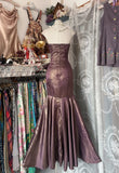 Retro Mermaid Strapless Long Prom Dresses For Teens Evening Outfits Formal Dress HZ0311