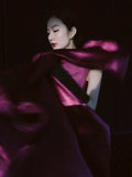 Sexy A Line Strapless Fuchsia Satin With Split Long Prom Dresses Impress 18th Birthday Outfits Prom Gown HZ0311