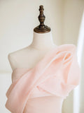 Timeless Mermaid One Shoulder Blush Pink Long Prom Dresses Inspiration Party Dress Prom Gowns HZ0311