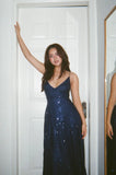 Unique Mermaid Spaghetti Strap Navy Blue With Corset Back Long Prom Dresses Inspiration 18th Birthday Outfits Formal Evening Dress HZ0311