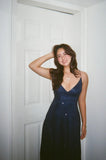 Unique Mermaid Spaghetti Strap Navy Blue With Corset Back Long Prom Dresses Inspiration 18th Birthday Outfits Formal Evening Dress HZ0311