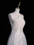 Classic Mermaid Halter Wedding Dresses Lace White With Appliques Vintage Brides Dress Summer Bridal Gowns HZ0311