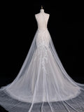 Classic Mermaid Halter Wedding Dresses Lace White With Appliques Vintage Brides Dress Summer Bridal Gowns HZ0311