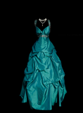 Retro Ball Gown Sweetheart With Open Backs Blue 60s Prom Dresses Fashion Evening Gowns Long Formal Party Dress HZ0311