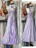 Modest Mermaid Halter Lilac Lace Long Prom Dresses Party Dress 21st Birthday Outfits Graduation Gown HZ0311