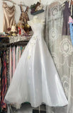 Modest Ball Gown Spaghetti Straps White Long Prom Dresses Party Dress 21st Birthday Outfits Graduation Gown HZ0311
