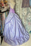 Classy Ball Gown One Shoulder Lilac With Beaded Pleated 2000s Long Prom Dresses Formal Gowns HZ0311