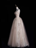 Princess Ball Gown Sweetheart Pink Lace Long Prom Dresses Evening Outfits Formal Dress HZ0311