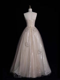 Princess Ball Gown Sweetheart Pink Lace Long Prom Dresses Evening Outfits Formal Dress HZ0311
