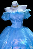 Classy Ball Gowns Off The Shoulder Blue Sweet 15 16 Prom Dresses Graduation 20th Birthday Outfits HZ0311