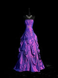 Vintage Mermaid 1950s Sweetheart Grape With Beaded Gems Long Prom Dresses Party Dress 18th Birthday Outfits HZ0311