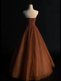 Vintage Ball Gown Strapless Tulle 1950s With Beaded Gems Long Prom Dresses Party Dress 18th Birthday Outfits HZ0311