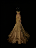 Princess Mermaid One Shoulder Beaded Ruffles Long Prom Dresses Evening Outfits Formal Dress HZ0311