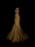 Princess Mermaid One Shoulder Beaded Ruffles Long Prom Dresses Evening Outfits Formal Dress HZ0311