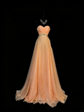 Vintage 2000s A Line Sweetheart Chiffon With Silver Beadings Long Prom Dresses Evening Outfits Formal Dress HZ0311