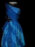 Unique A Line One Shoulder Chiffon Royal Blue 1950s With Layers Long Prom Dresses Party Dress 18th Birthday Outfits HZ0311
