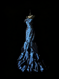 Retro Mermaid Strapless Navy Blue With Ruffles Party Dresses Long Prom Dresses Impress Senior Formal Dance Dress HZ0311