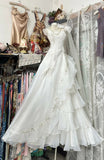 Beautiful Ball Gown White Layers Tiered Long Prom Dresses Inspiration Trending Evening Gowns Formal Prom Dress HZ0311