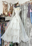 Beautiful Ball Gown White Layers Tiered Long Prom Dresses Inspiration Trending Evening Gowns Formal Prom Dress HZ0311